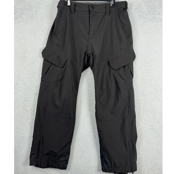 Gerry Ski Snow Cargo Pants Mens‎ Large Black Flat Front Pockets Winter Outdoor - Picture 1 of 9